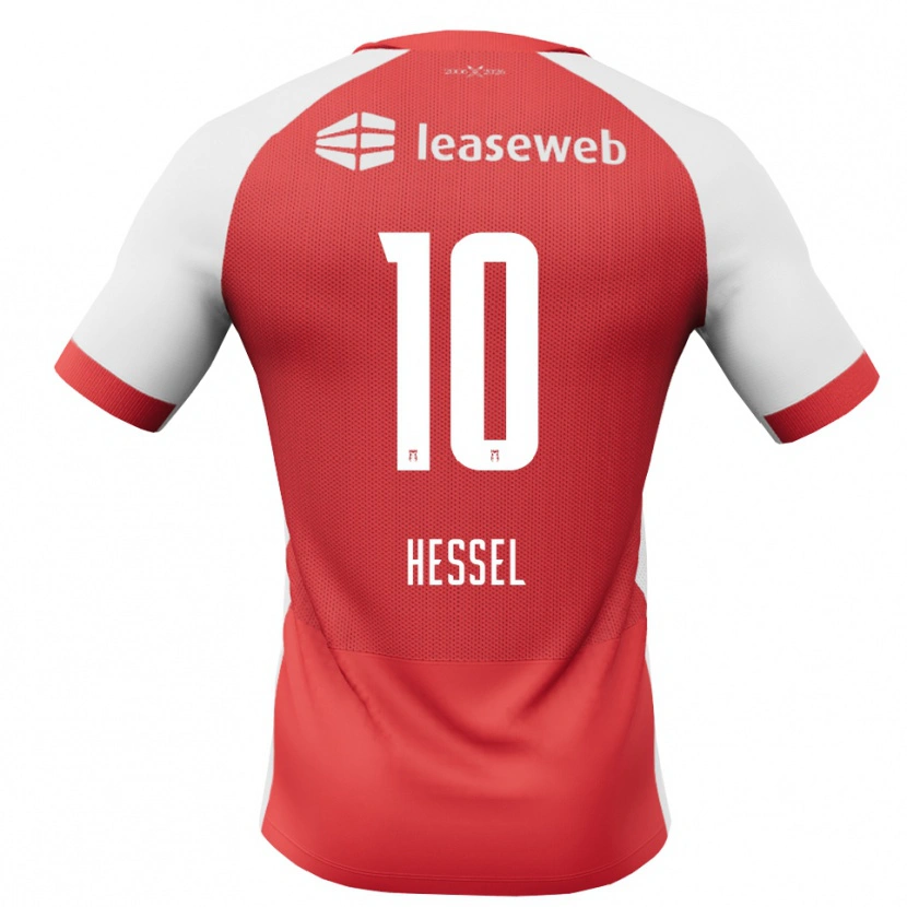 Danxen Niño Camiseta Hessel De Wit #10 Rojo Blanco Negro 1ª Equipación 2026/27 La Camisa
