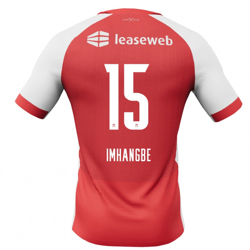 Danxen Niño Camiseta Amani Imhangbe #15 Rojo Blanco Negro 1ª Equipación 2026/27 La Camisa