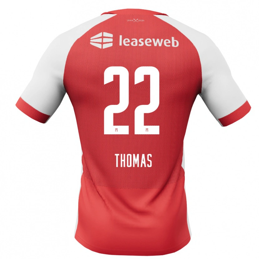 Danxen Niño Camiseta Kealyn Thomas #22 Rojo Blanco Negro 1ª Equipación 2026/27 La Camisa