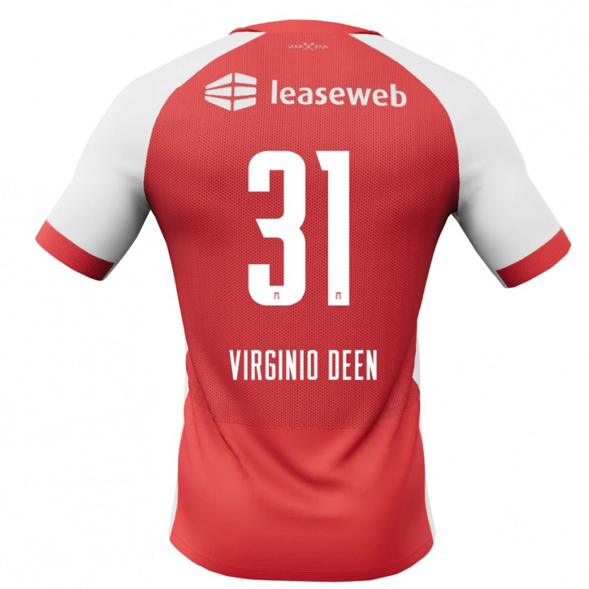 Danxen Niño Camiseta Daniël Virginio Deen #31 Rojo Blanco Negro 1ª Equipación 2026/27 La Camisa