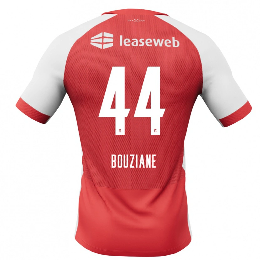 Danxen Niño Camiseta Wassim Bouziane #44 Rojo Blanco Negro 1ª Equipación 2026/27 La Camisa
