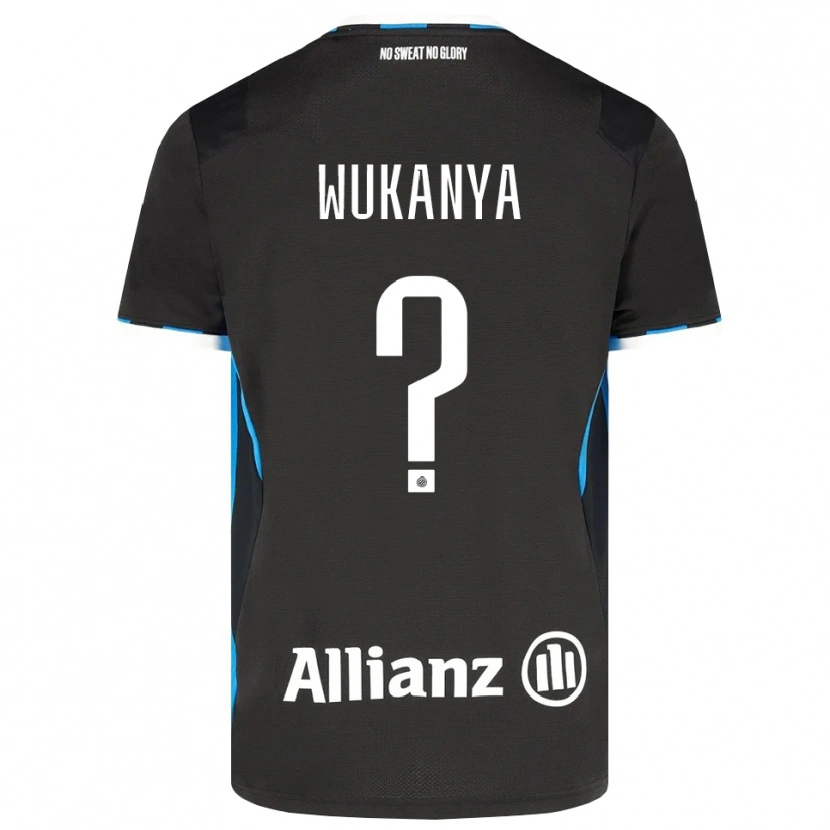 Danxen Niño Camiseta Stéphane Wukanya #0 Negro Rojo Azul 1ª Equipación 2026/27 La Camisa