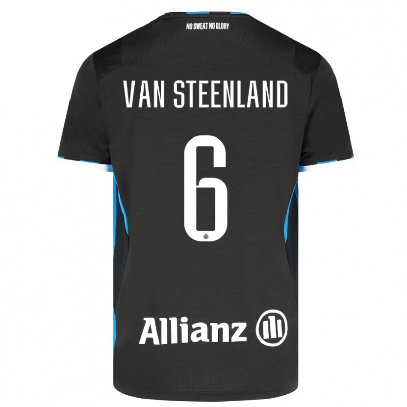 Danxen Niño Camiseta Gilles Van Steenland #6 Negro Rojo Azul 1ª Equipación 2026/27 La Camisa