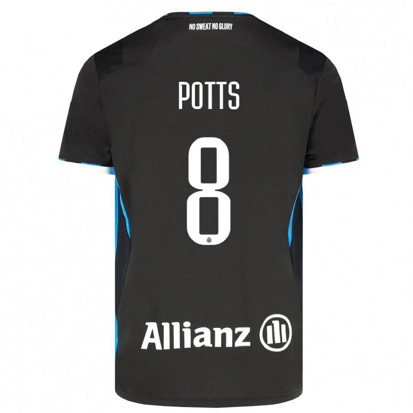 Danxen Niño Camiseta Freddie Potts #8 Negro Rojo Azul 1ª Equipación 2026/27 La Camisa