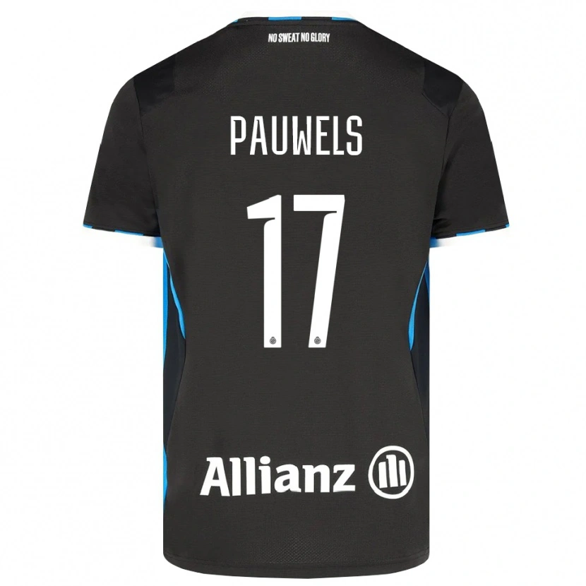 Danxen Niño Camiseta Fleur Pauwels #17 Negro Rojo Azul 1ª Equipación 2026/27 La Camisa