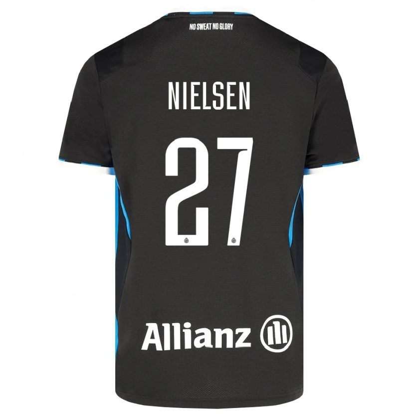 Danxen Niño Camiseta Casper Nielsen #27 Negro Rojo Azul 1ª Equipación 2026/27 La Camisa