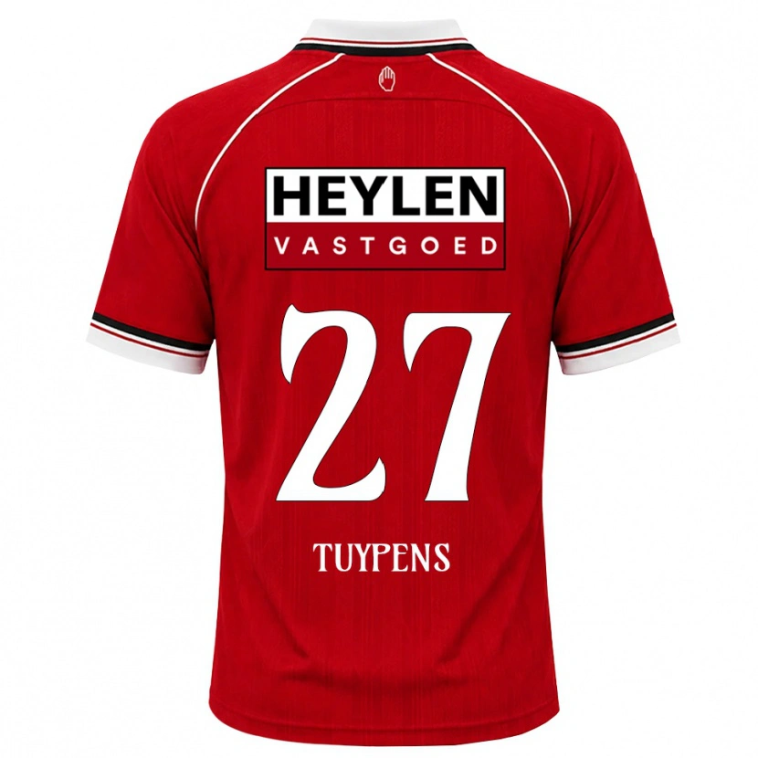 Danxen Niño Camiseta Eran Tuypens #27 Rojo Blanco Negro 1ª Equipación 2026/27 La Camisa