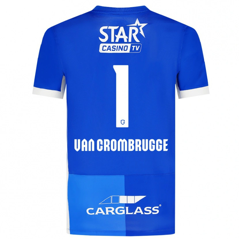 Danxen Niño Camiseta Hendrik Van Crombrugge #1 Azulmedio Azulreal Blanco 1ª Equipación 2026/27 La Camisa