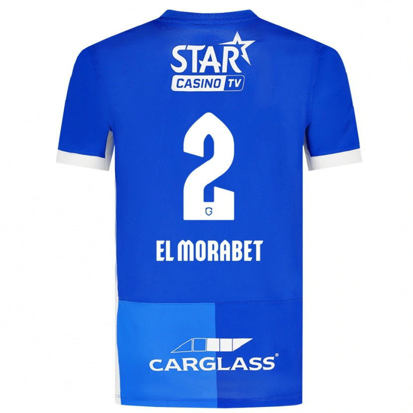 Danxen Niño Camiseta Sami El Morabet #2 Azulmedio Azulreal Blanco 1ª Equipación 2026/27 La Camisa