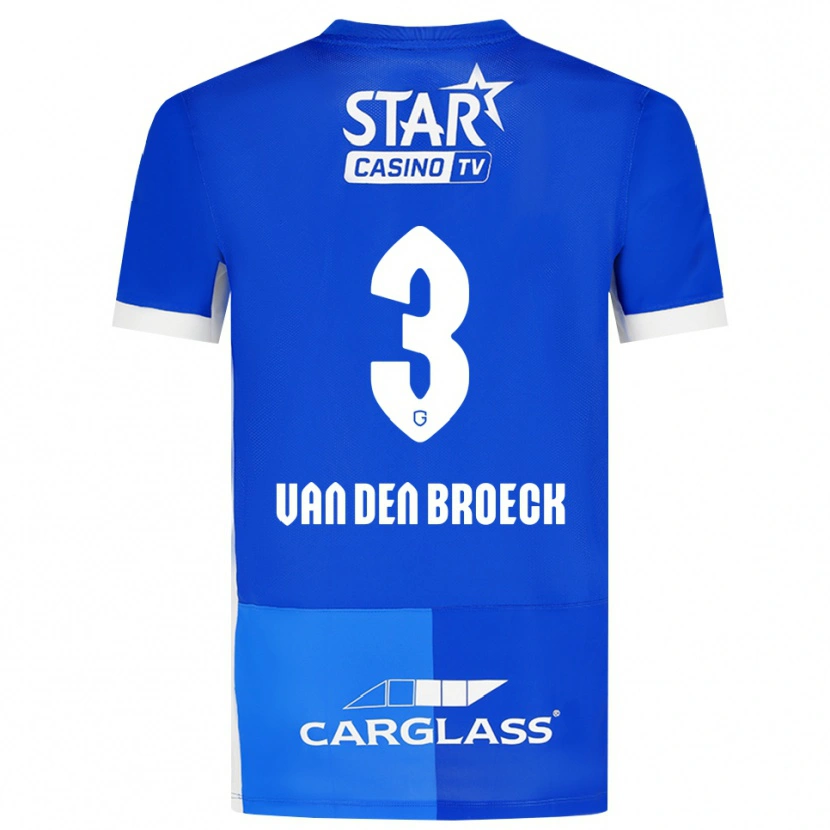 Danxen Niño Camiseta Kobe Van Den Broeck #3 Azulmedio Azulreal Blanco 1ª Equipación 2026/27 La Camisa