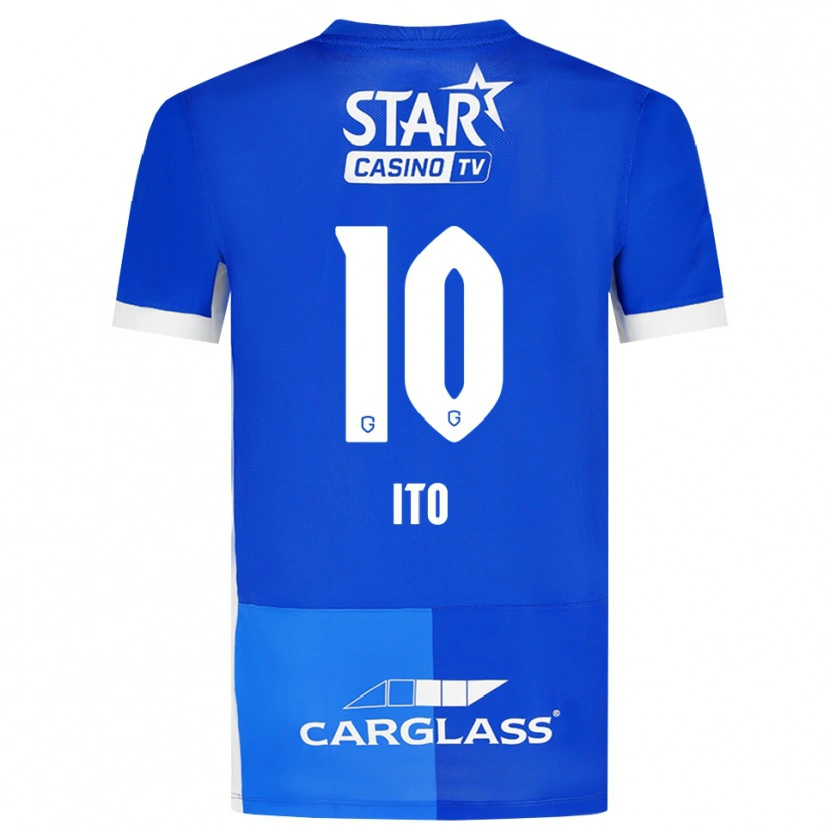 Danxen Niño Camiseta Junya Ito #10 Azulmedio Azulreal Blanco 1ª Equipación 2026/27 La Camisa
