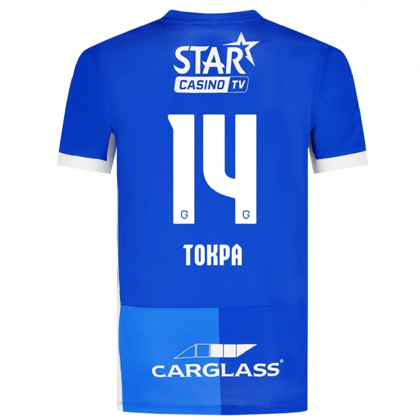 Danxen Niño Camiseta Winner Tokpa #14 Azulmedio Azulreal Blanco 1ª Equipación 2026/27 La Camisa