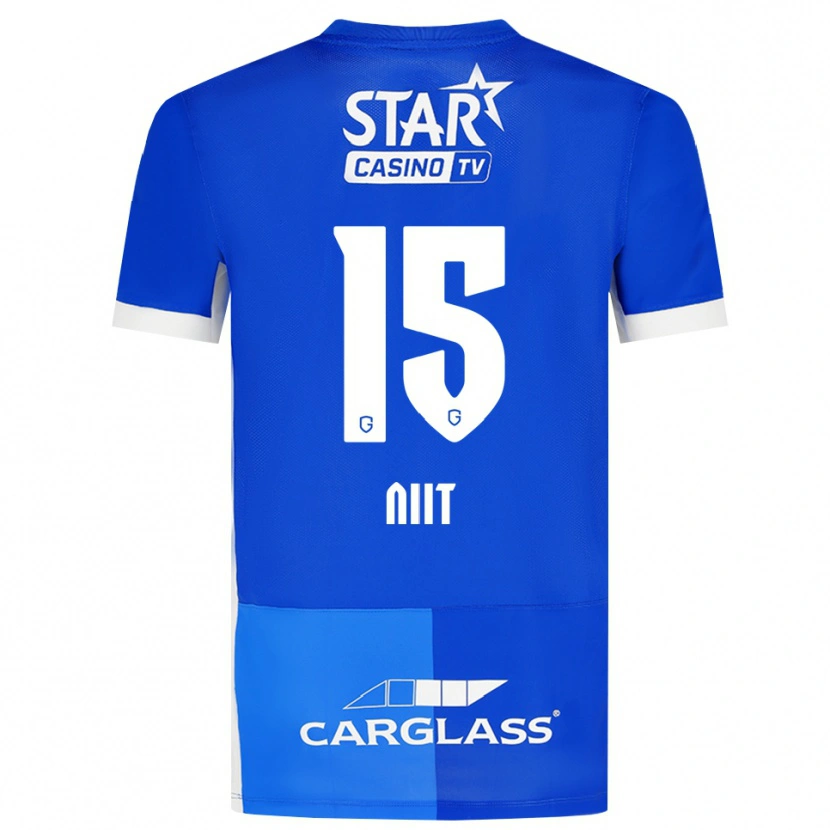 Danxen Niño Camiseta Eva-Maria Niit #15 Azulmedio Azulreal Blanco 1ª Equipación 2026/27 La Camisa