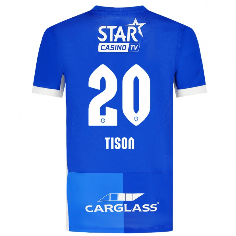 Danxen Niño Camiseta Charlotte Tison #20 Azulmedio Azulreal Blanco 1ª Equipación 2026/27 La Camisa
