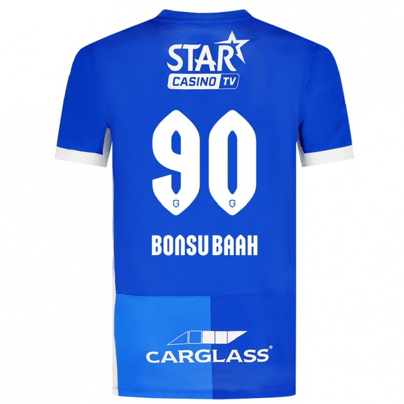 Danxen Niño Camiseta Christopher Bonsu Baah #90 Azulmedio Azulreal Blanco 1ª Equipación 2026/27 La Camisa