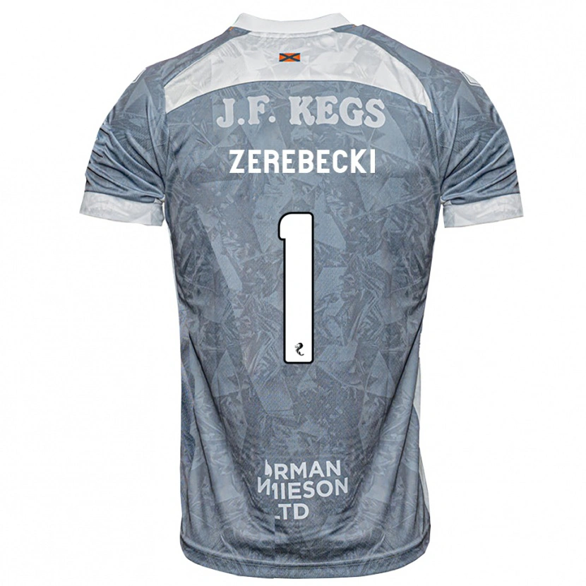 Danxen Niño Camiseta Kuba Zerebecki #1 Gris Pizarra Claro 2ª Equipación 2026/27 La Camisa