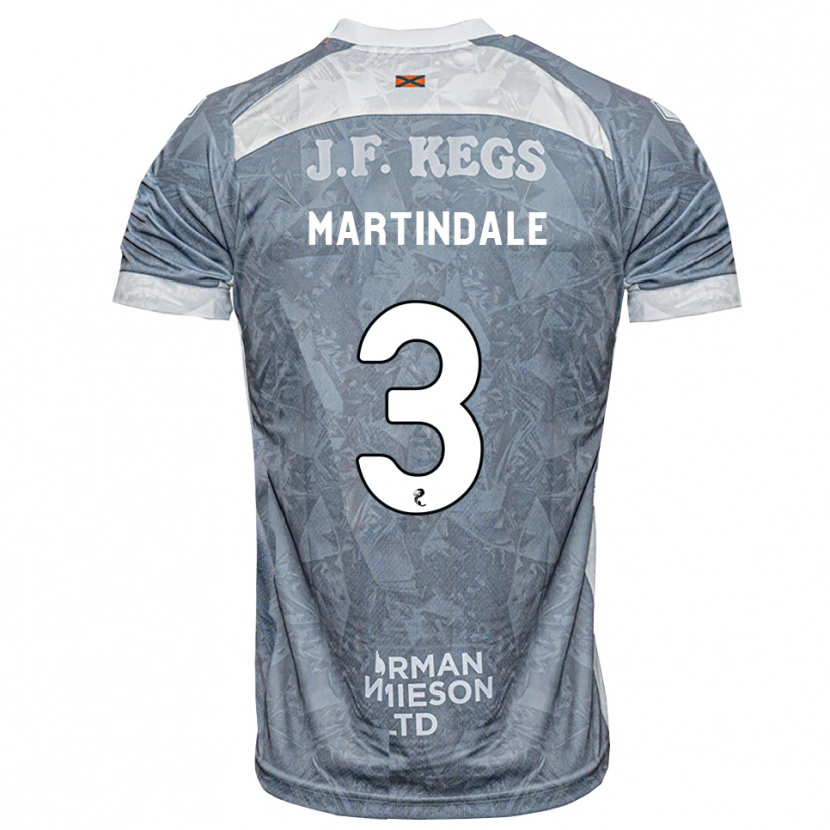 Danxen Niño Camiseta Amilie Martindale #3 Gris Pizarra Claro 2ª Equipación 2026/27 La Camisa