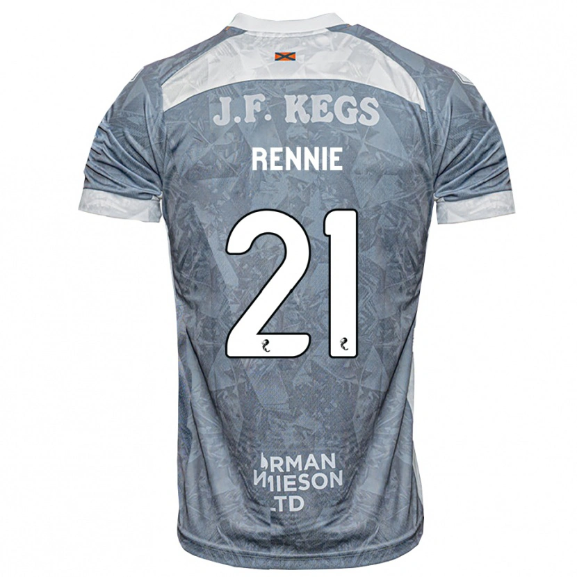 Danxen Niño Camiseta Beth Rennie #21 Gris Pizarra Claro 2ª Equipación 2026/27 La Camisa