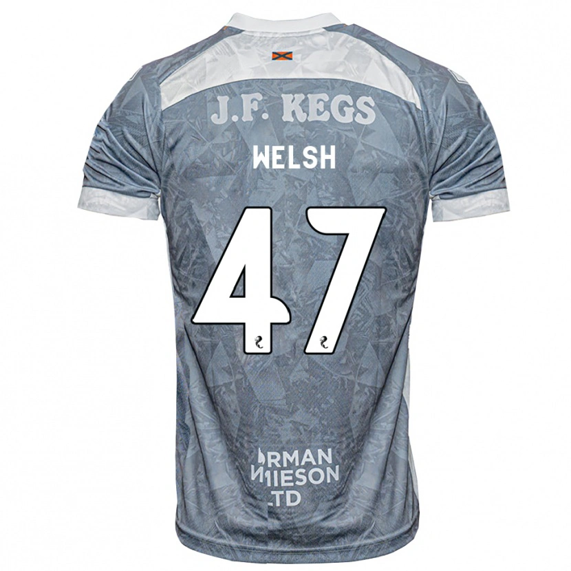Danxen Niño Camiseta Harry Welsh #47 Gris Pizarra Claro 2ª Equipación 2026/27 La Camisa