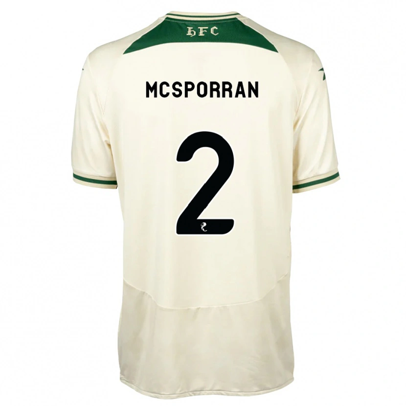Danxen Niño Camiseta Arran Mcsporran #2 Blanco Verde Bosque 2ª Equipación 2026/27 La Camisa