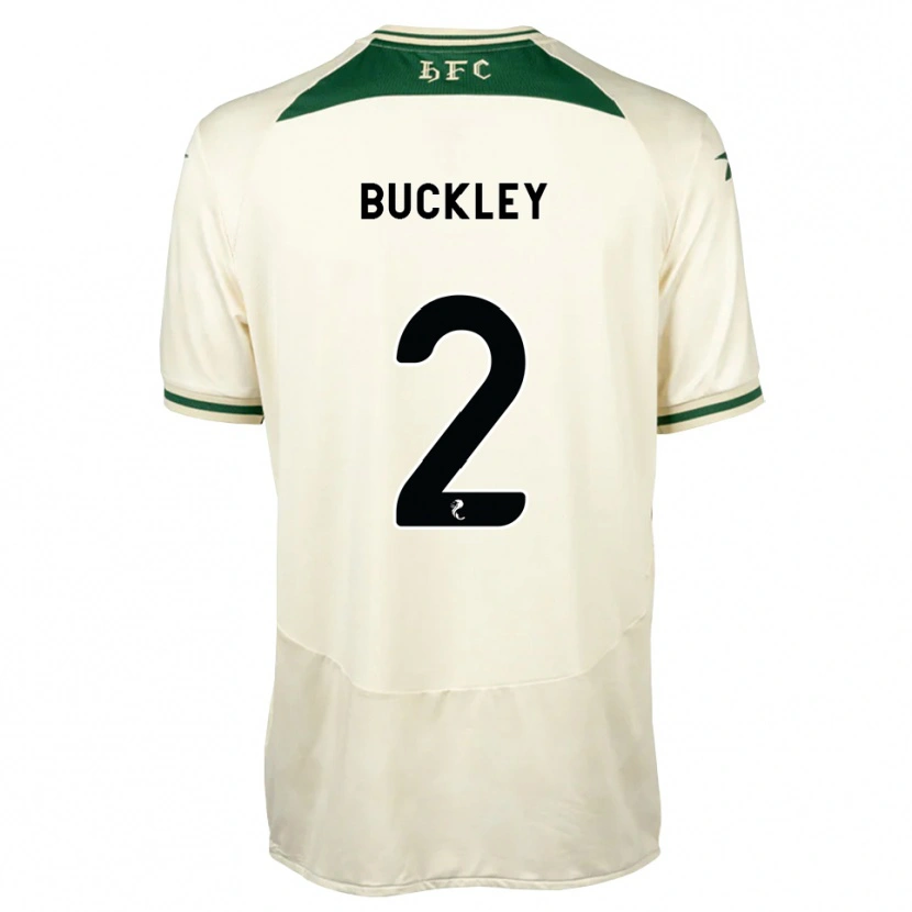 Danxen Niño Camiseta Adam Buckley #2 Blanco Verde Bosque 2ª Equipación 2026/27 La Camisa