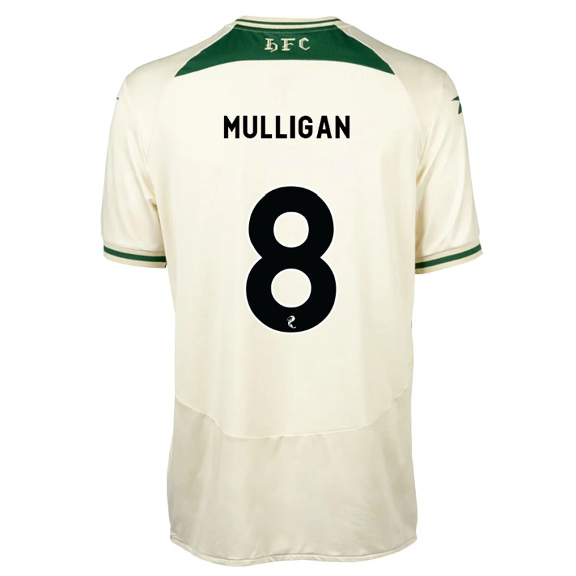 Danxen Niño Camiseta Josh Mulligan #8 Blanco Verde Bosque 2ª Equipación 2026/27 La Camisa