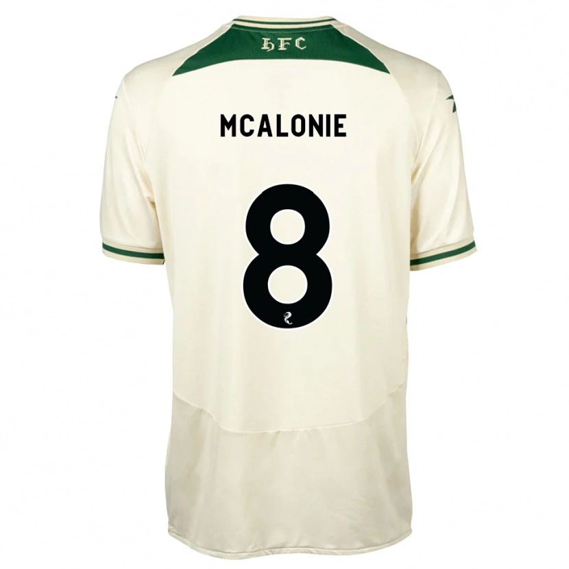 Danxen Niño Camiseta Michaela Mcalonie #8 Blanco Verde Bosque 2ª Equipación 2026/27 La Camisa