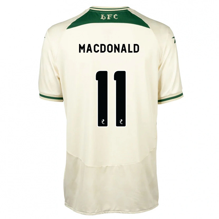 Danxen Niño Camiseta Callum Macdonald #11 Blanco Verde Bosque 2ª Equipación 2026/27 La Camisa