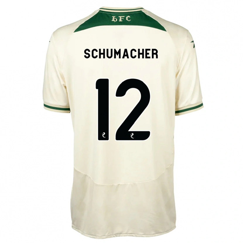 Danxen Niño Camiseta Noa Schumacher #12 Blanco Verde Bosque 2ª Equipación 2026/27 La Camisa