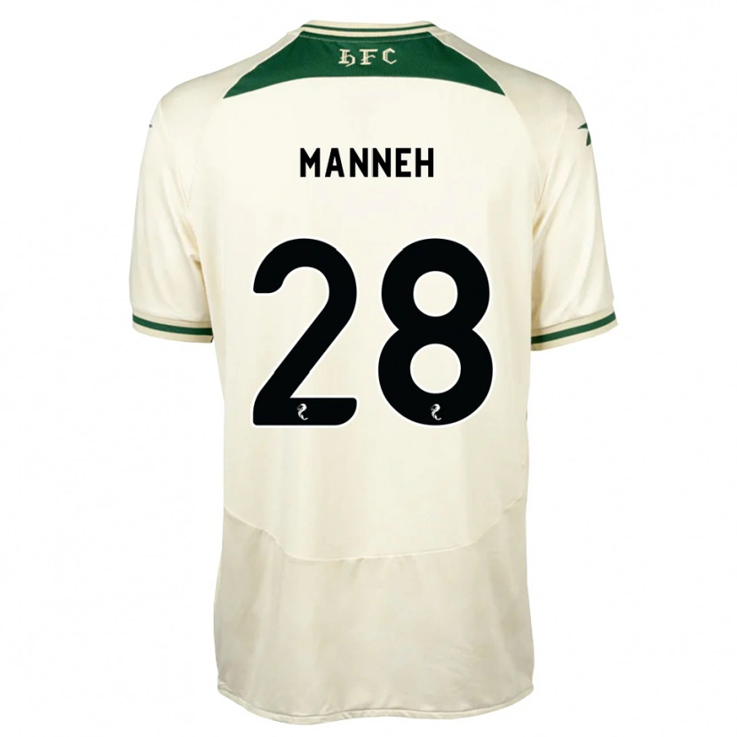 Danxen Niño Camiseta Alasana Manneh #28 Blanco Verde Bosque 2ª Equipación 2026/27 La Camisa