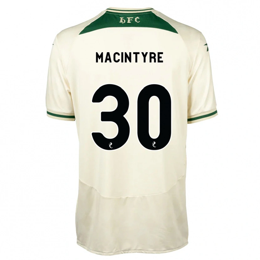 Danxen Niño Camiseta Jacob Macintyre #30 Blanco Verde Bosque 2ª Equipación 2026/27 La Camisa
