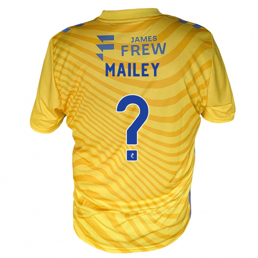 Danxen Niño Camiseta Cara Mailey #0 Azul Real Amarillo 2ª Equipación 2026/27 La Camisa