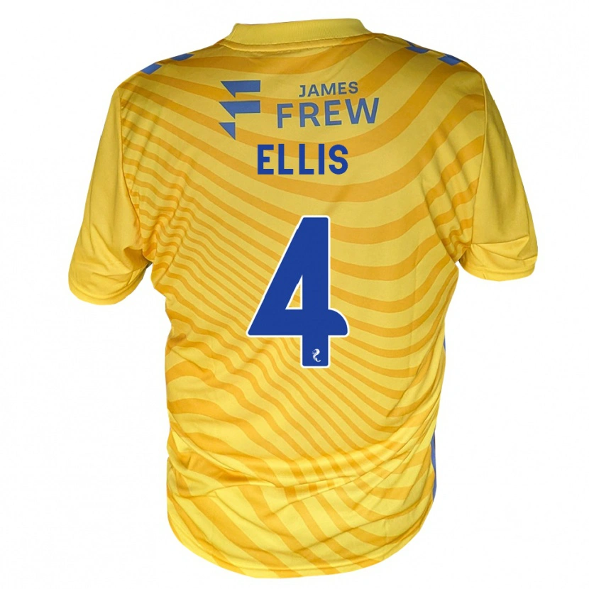 Danxen Niño Camiseta Ruari Ellis #4 Azul Real Amarillo 2ª Equipación 2026/27 La Camisa