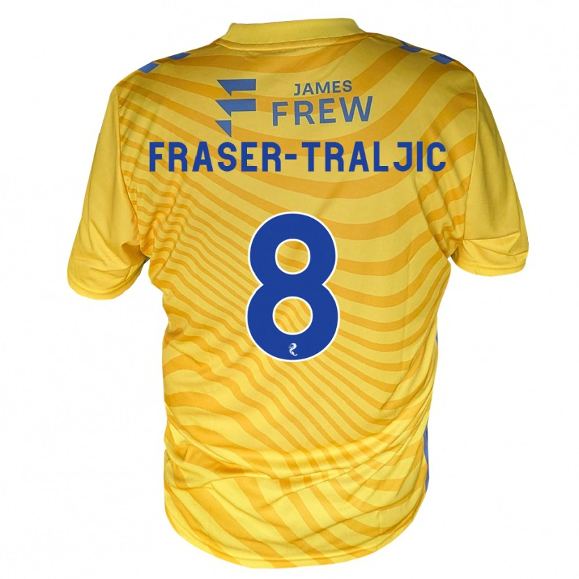 Danxen Niño Camiseta Kali Fraser-Traljic #8 Azul Real Amarillo 2ª Equipación 2026/27 La Camisa