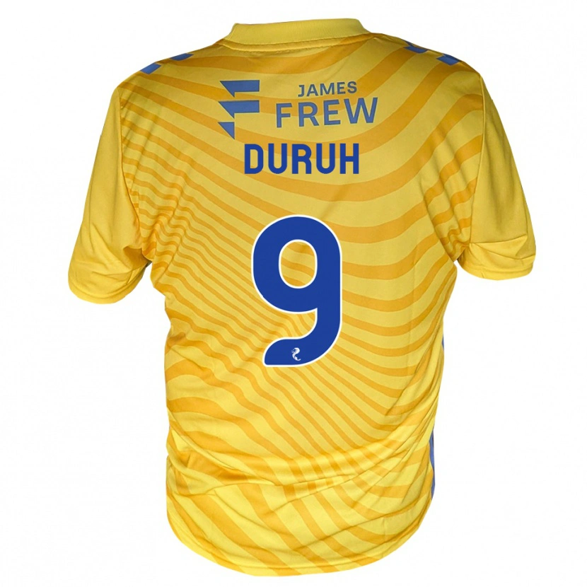 Danxen Niño Camiseta Samuel Duruh #9 Azul Real Amarillo 2ª Equipación 2026/27 La Camisa