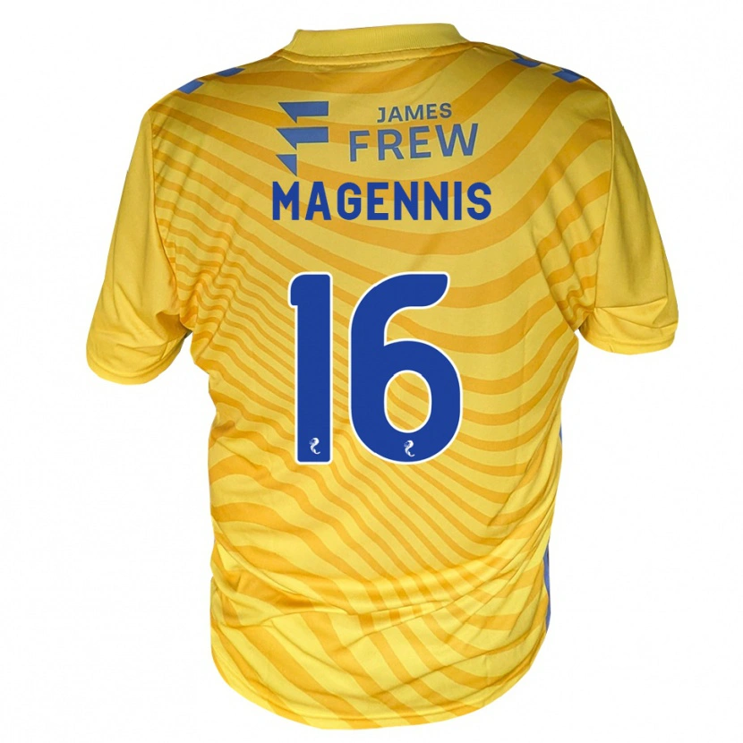 Danxen Niño Camiseta Kyle Magennis #16 Azul Real Amarillo 2ª Equipación 2026/27 La Camisa