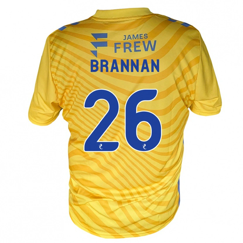 Danxen Niño Camiseta Ben Brannan #26 Azul Real Amarillo 2ª Equipación 2026/27 La Camisa