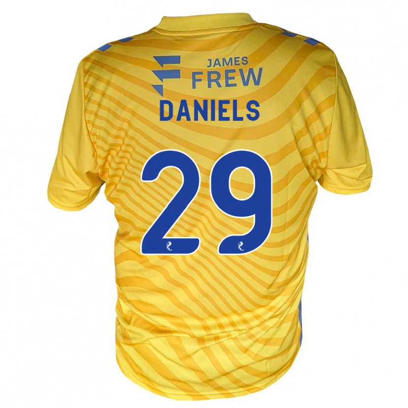 Danxen Niño Camiseta Djenairo Daniels #29 Azul Real Amarillo 2ª Equipación 2026/27 La Camisa