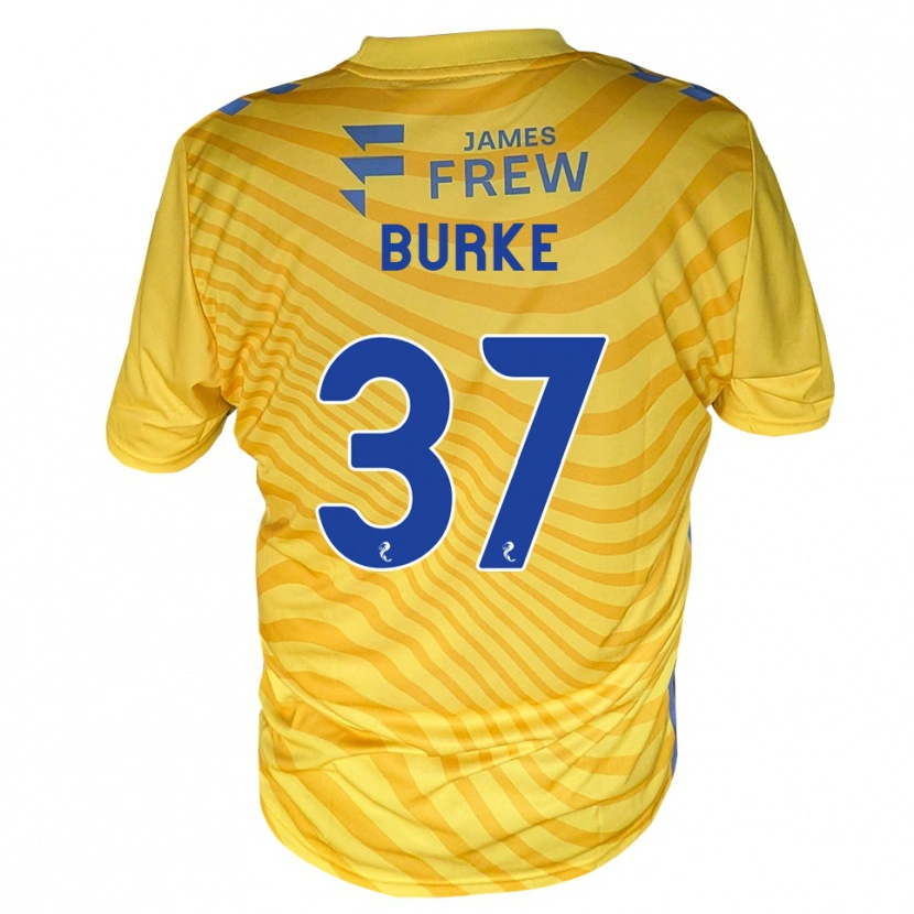 Danxen Niño Camiseta Cole Burke #37 Azul Real Amarillo 2ª Equipación 2026/27 La Camisa