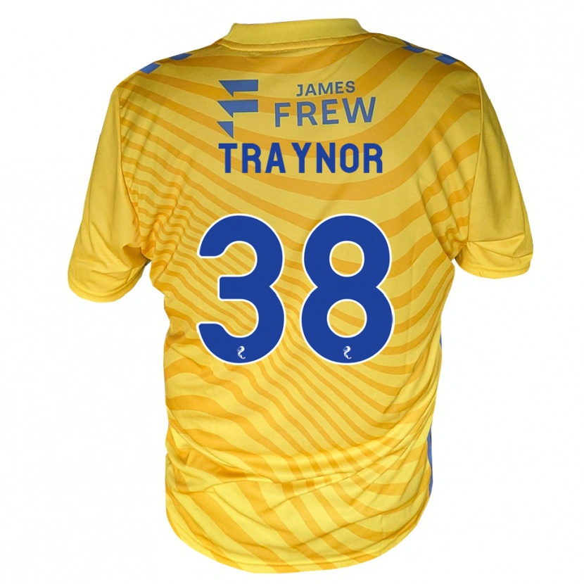 Danxen Niño Camiseta Archie Traynor #38 Azul Real Amarillo 2ª Equipación 2026/27 La Camisa