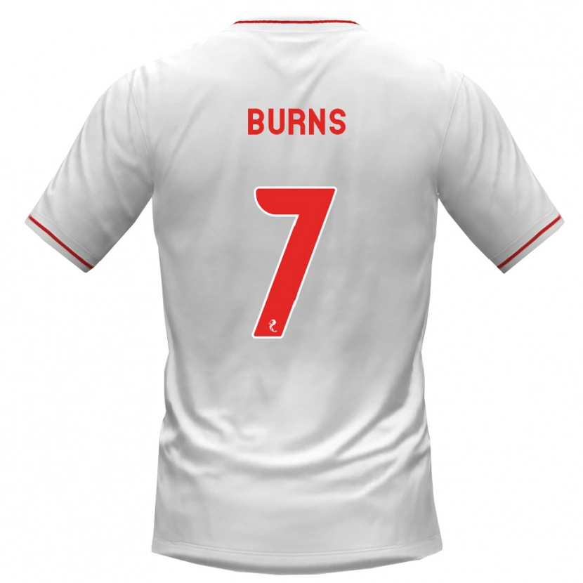 Danxen Niño Camiseta Erin Burns #7 Blanco Rojo 2ª Equipación 2026/27 La Camisa