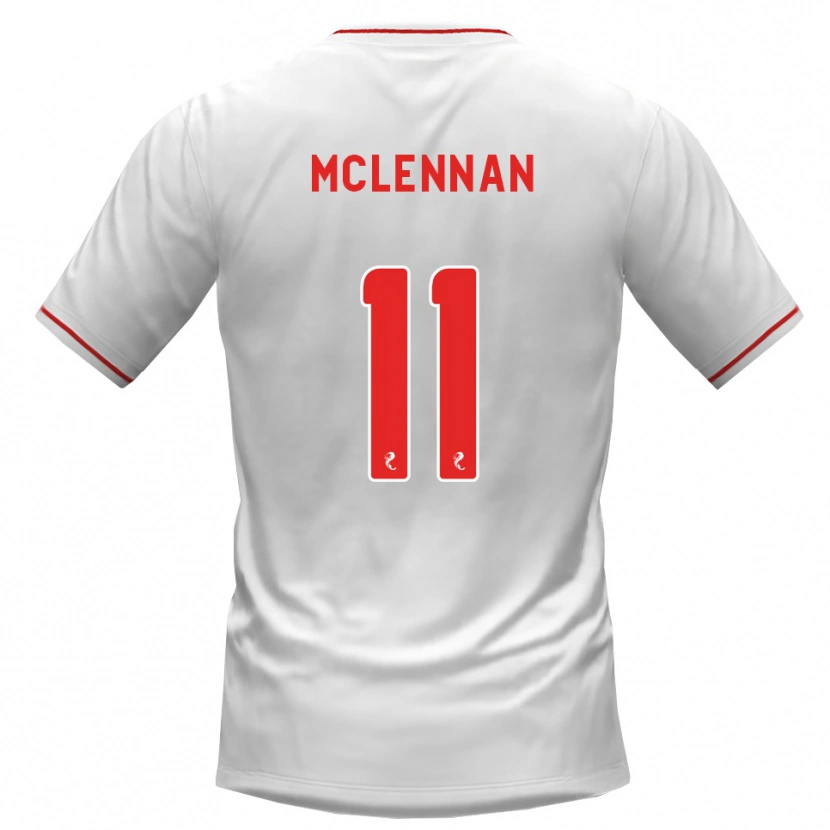 Danxen Niño Camiseta Connor Mclennan #11 Blanco Rojo 2ª Equipación 2026/27 La Camisa