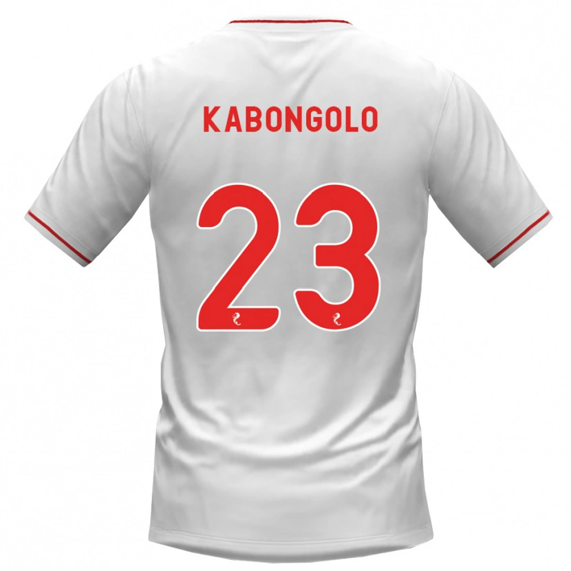 Danxen Niño Camiseta Brooklyn Kabongolo #23 Blanco Rojo 2ª Equipación 2026/27 La Camisa