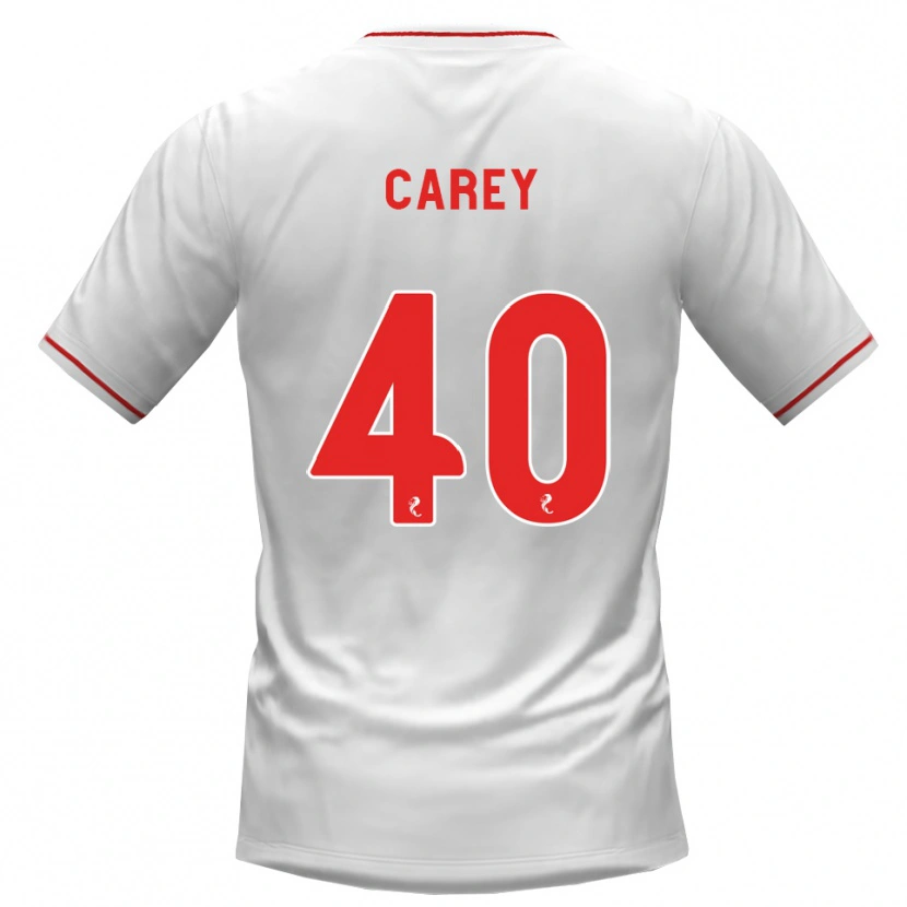 Danxen Niño Camiseta Graham Carey #40 Blanco Rojo 2ª Equipación 2026/27 La Camisa