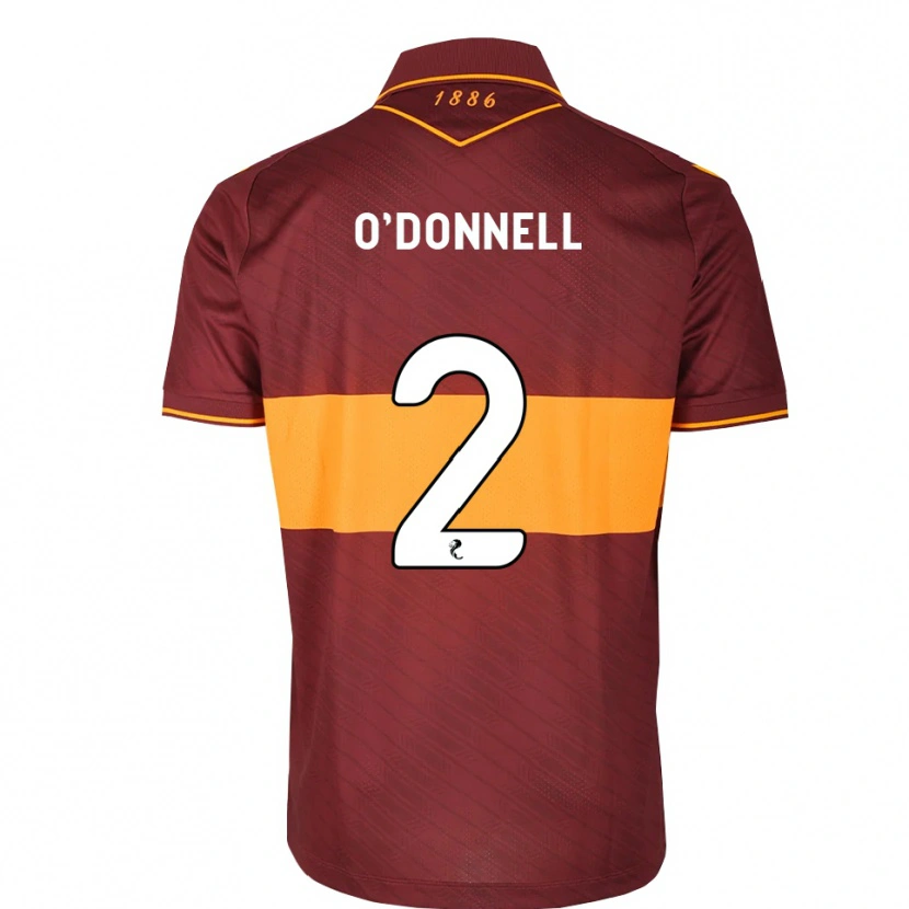 Danxen Niño Camiseta Stephen O'donnell #2 Naranja Granate 2ª Equipación 2026/27 La Camisa