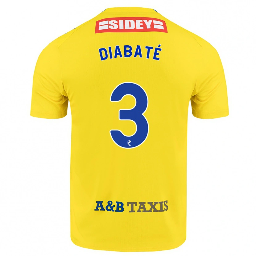Danxen Niño Camiseta Cheick Diabaté #3 Amarillo Azul Negro 2ª Equipación 2026/27 La Camisa