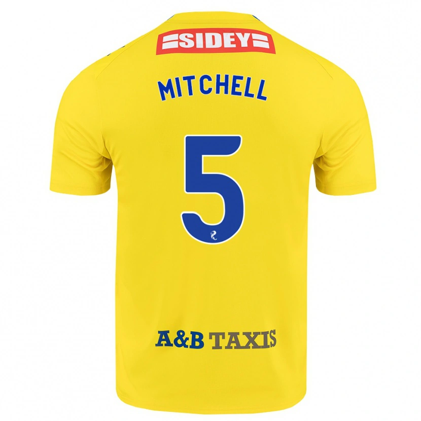 Danxen Niño Camiseta Zach Mitchell #5 Amarillo Azul Negro 2ª Equipación 2026/27 La Camisa