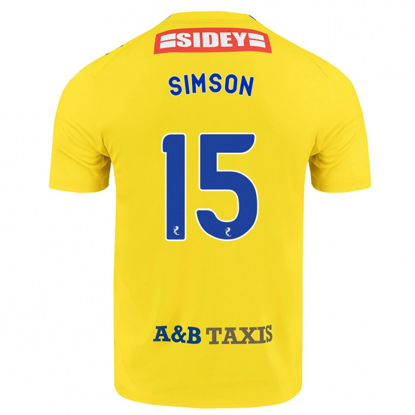 Danxen Niño Camiseta Steffi Simson #15 Amarillo Azul Negro 2ª Equipación 2026/27 La Camisa