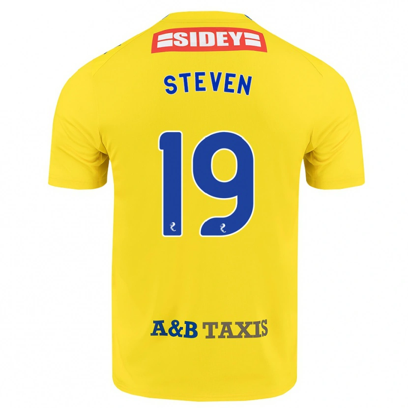 Danxen Niño Camiseta Taylor Steven #19 Amarillo Azul Negro 2ª Equipación 2026/27 La Camisa