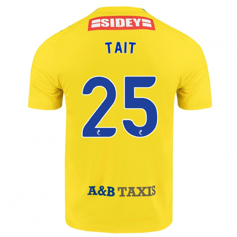 Danxen Niño Camiseta Macaulay Tait #25 Amarillo Azul Negro 2ª Equipación 2026/27 La Camisa